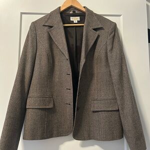 Talbot’s wool Women's Plaid Blazer